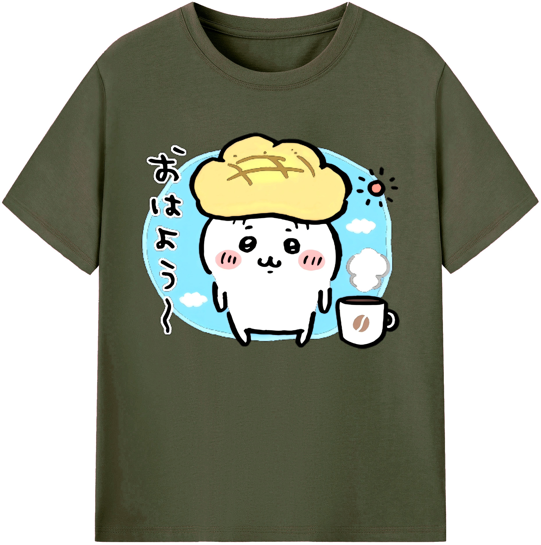 （画像用） ちいかわ ちいかわ Chii-kawa chiikawa 綿100％ メンズ半袖Tシャツ｜肌触りやわらか＆通気性